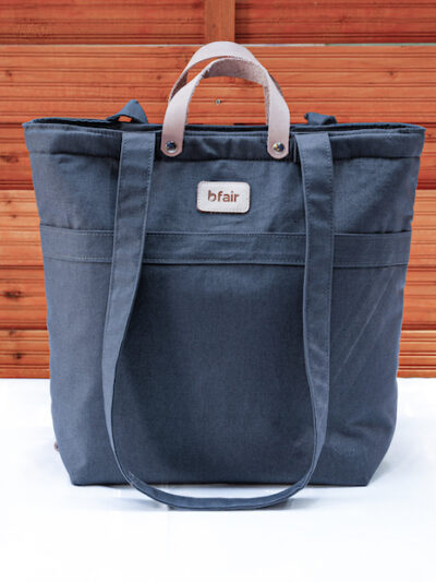 Anthracite: bag made of organic cotton, made in Zurich